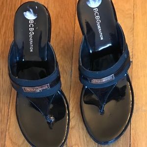BCBGeneration Wedge Thong Sandals